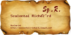 Szalontai Richárd névjegykártya