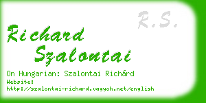richard szalontai business card